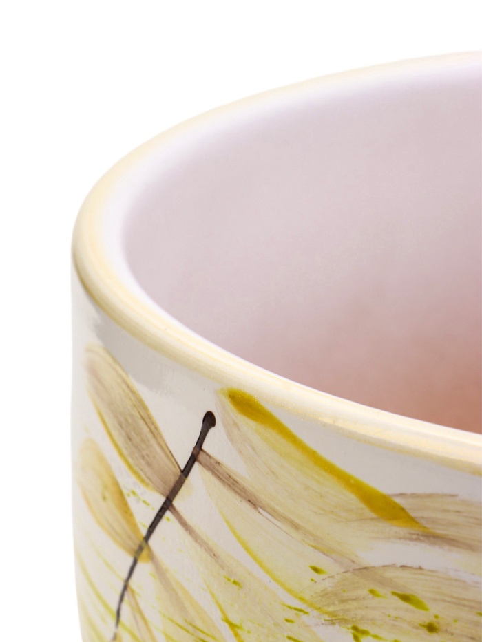 Горшок для цветов «Тропики », 2.5 л, d=18.5 см, h=16 см, с поддоном, керамика, белый