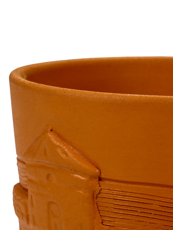 Горшок для цветов «Голландия», 1.45 л, d=15 см, h=13.5 см, керамический, с поддоном, коричневый