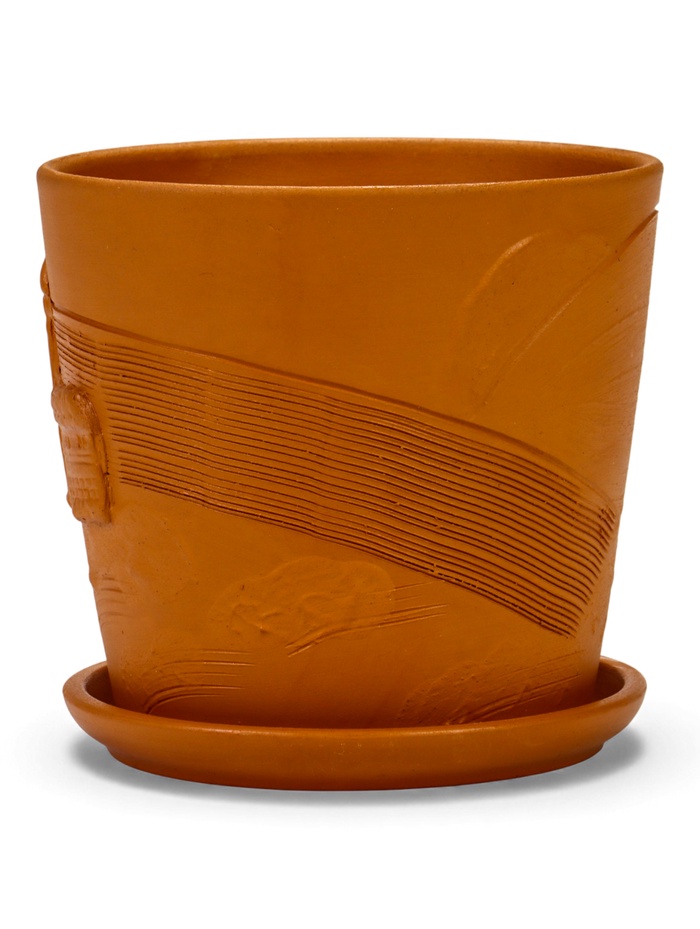 Горшок для цветов «Голландия», 1.45 л, d=15 см, h=13.5 см, керамический, с поддоном, коричневый