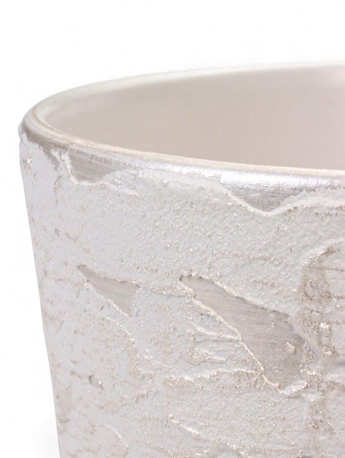 Горшок для цветов «Венера», 4.75 л, d=21.5 см, h=19 см, керамический, с поддоном, белый