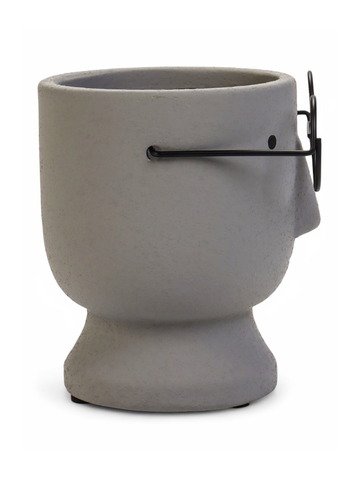 Декоративный горшок для цветов «Который выжил», 550, мл, 12×10×10 см, керамический, серый