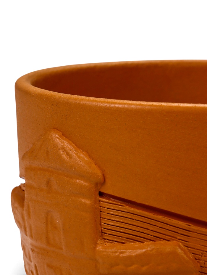 Горшок для цветов «Голландия», 1.4 л, d=14.5 см, h=13 см, керамический, с поддоном, коричневый