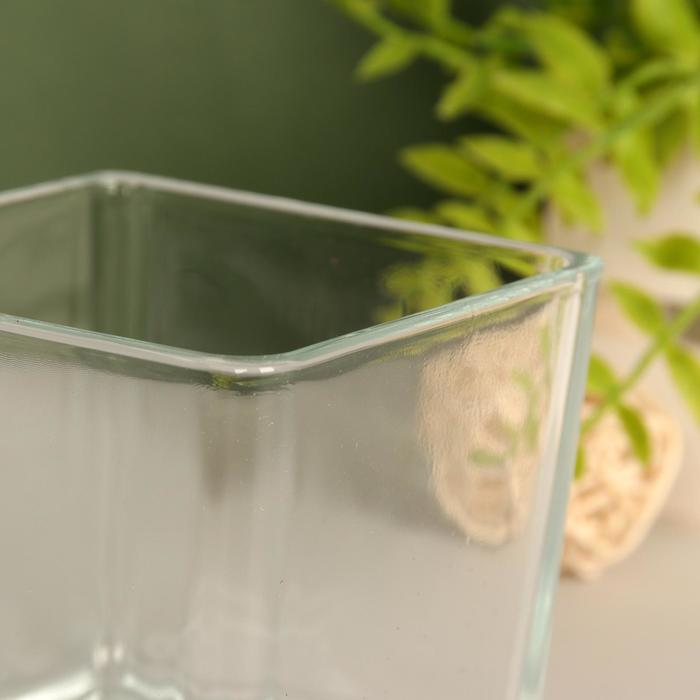 Ваза «Кубик» Бернарди-3, 500 мл, 10×10 см, стекло, прозрачная