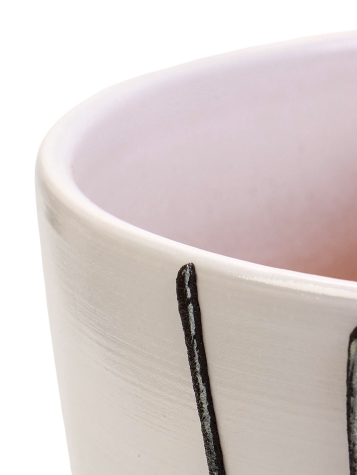 Горшок для цветов «Азия», 5 л, d=22 см, h=19.5 см, с поддоном, керамика, белый