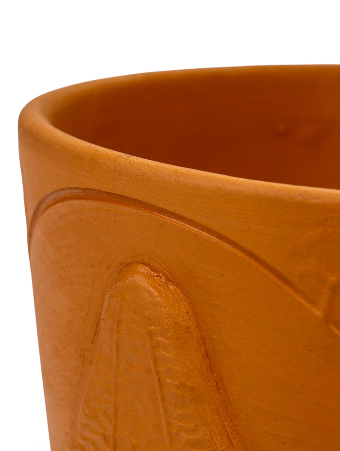 Горшок для цветов «Голландия», 2.6 л, d=17.5 см, h=16 см, керамический, с поддоном, коричневый