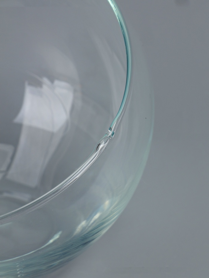 УЦЕНКА Ваза «Анабель» шаровая с косым резом d=12 см; h=9.5 см, 0.8 л прозрачная