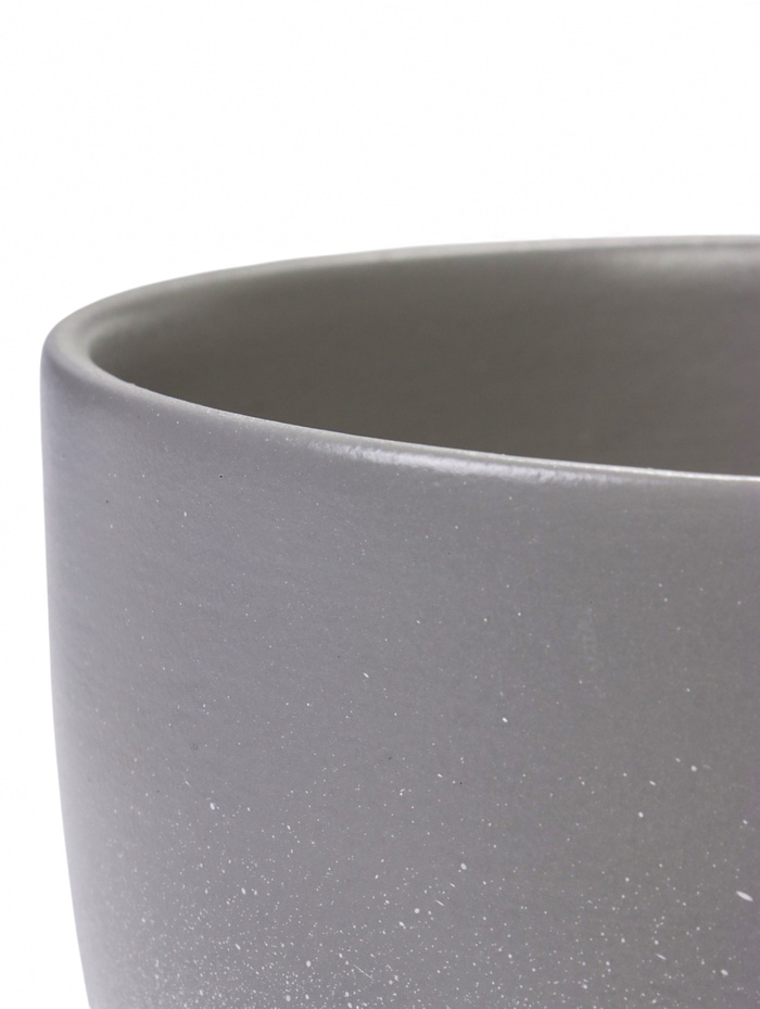 Горшок для цветов «Туман», 2.5 л, d=17.5 см, h=15.5 см, керамический, с поддоном, серый