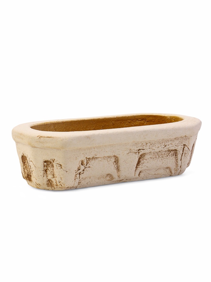 Фигурное кашпо для цветов «Кактусница», 800 мл, 24×9×7 см, керамика, бежевое