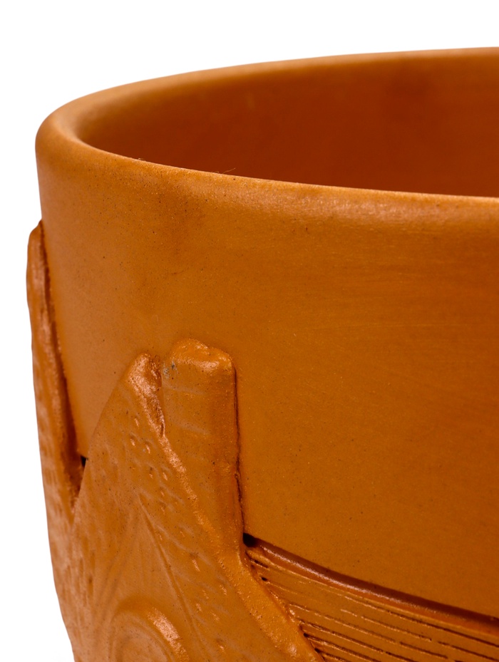 Горшок для цветов «Голландия», 5 л, d=22 см, h=19.5 см, керамический, с поддоном, коричневый