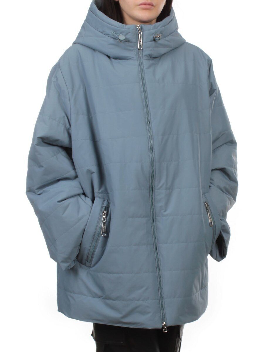 F-801 GRAY BLUE Куртка демисезонная женская (100 гр. холлофайбер)