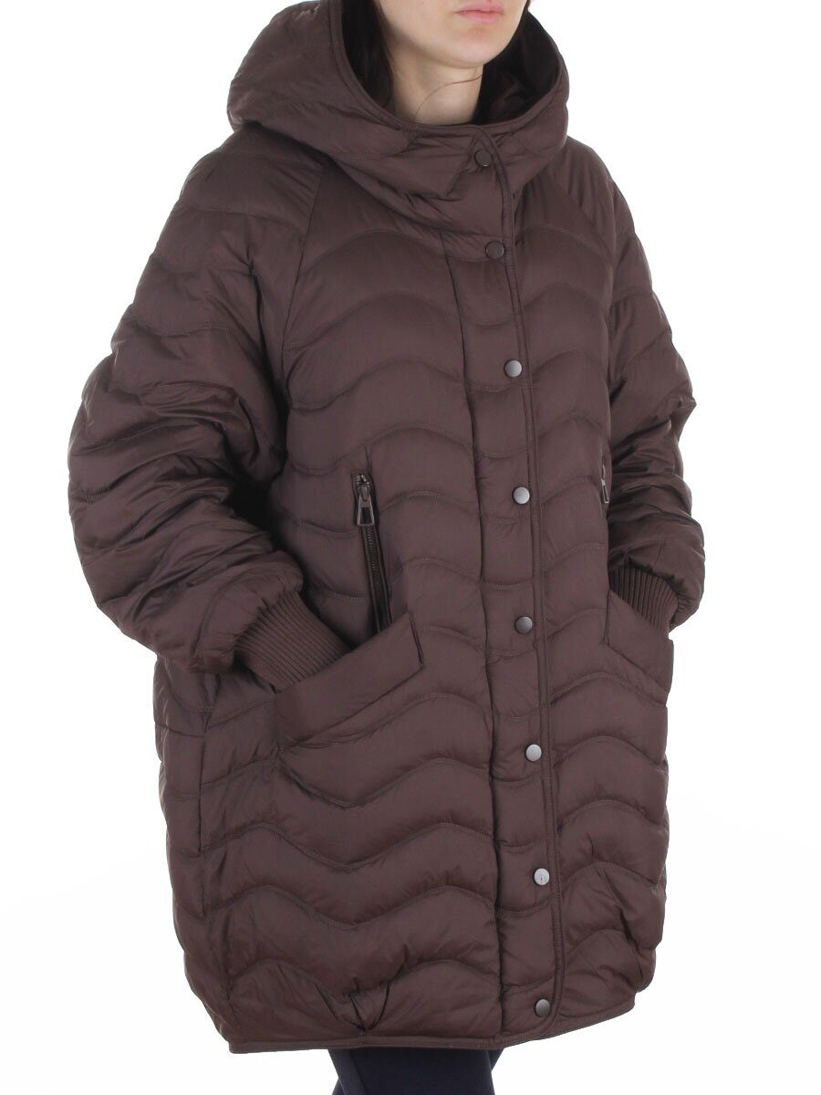 H-8912 DARK BROWN Куртка пуховая женская