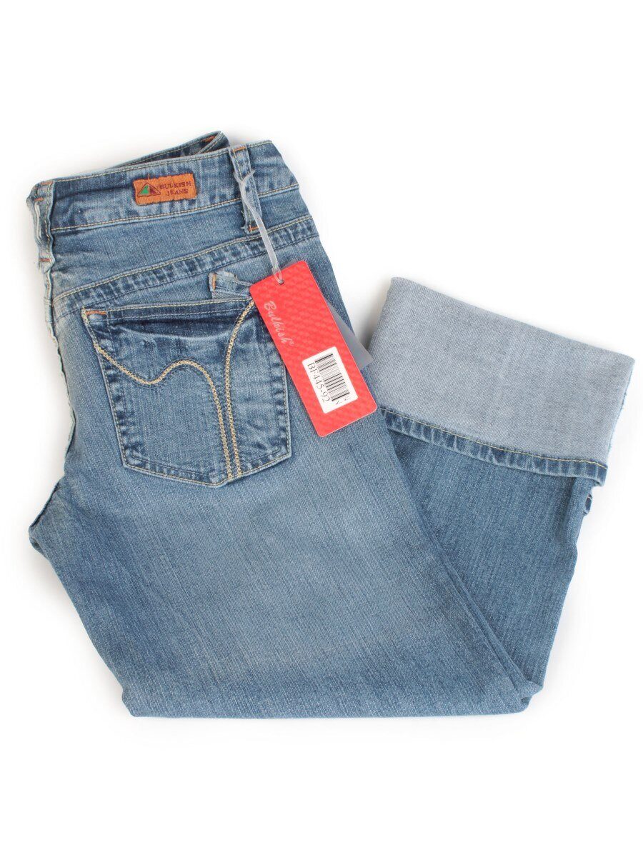 BF445-92 BLUE Джинсы капри женские