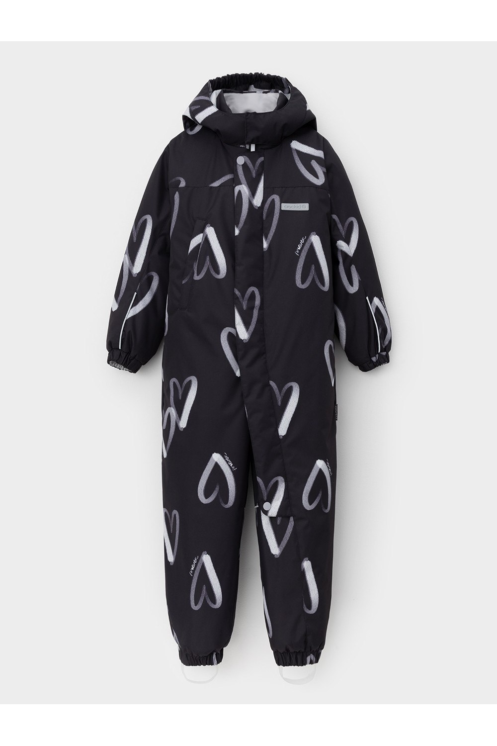 Crockid Комбинезон ВК 60069/н/7 УЗГ черный, сердца Crockid