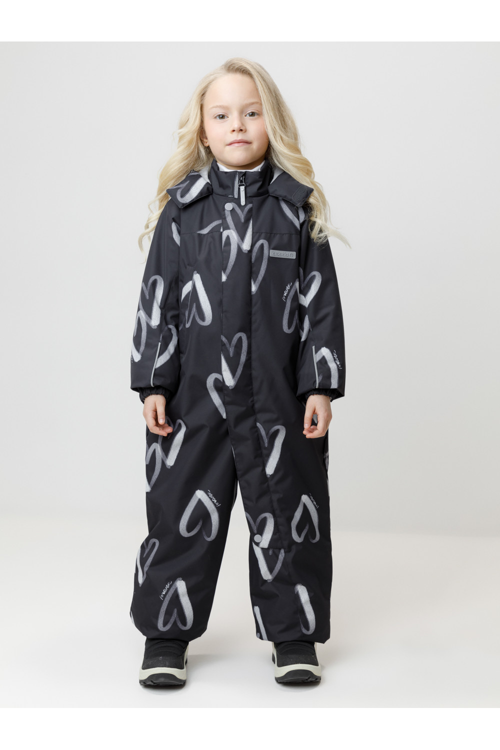 Crockid Комбинезон ВК 60069/н/7 УЗГ черный, сердца Crockid