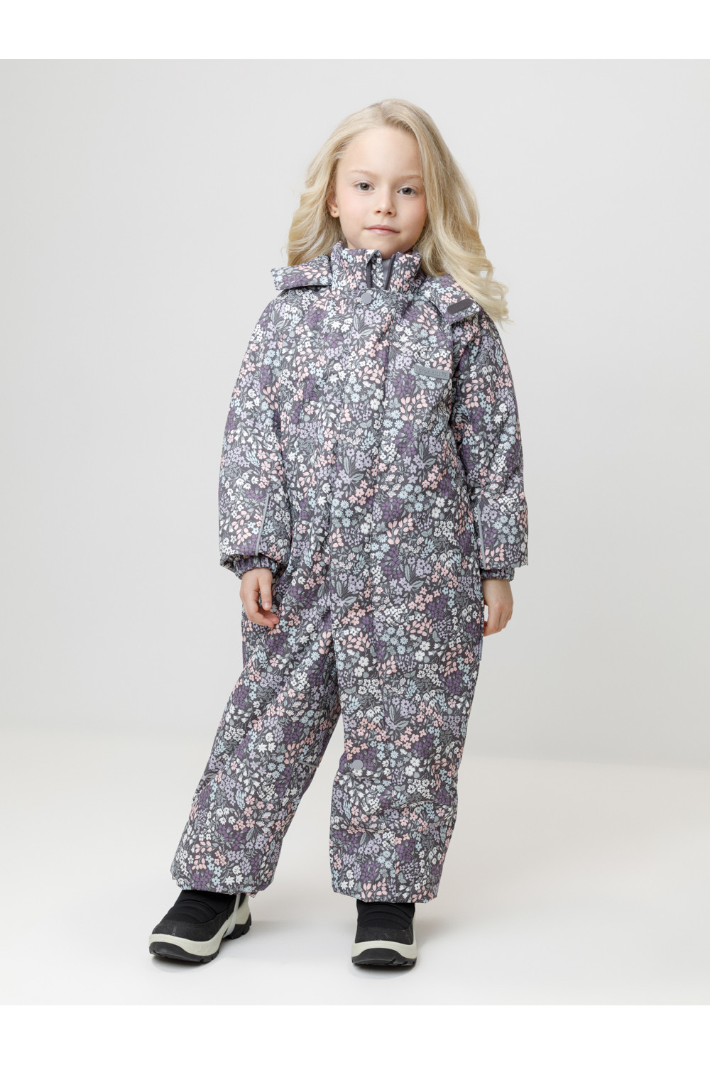 Crockid Комбинезон ВК 60069/н/8 УЗГ темно-серый, летние цветы Crockid