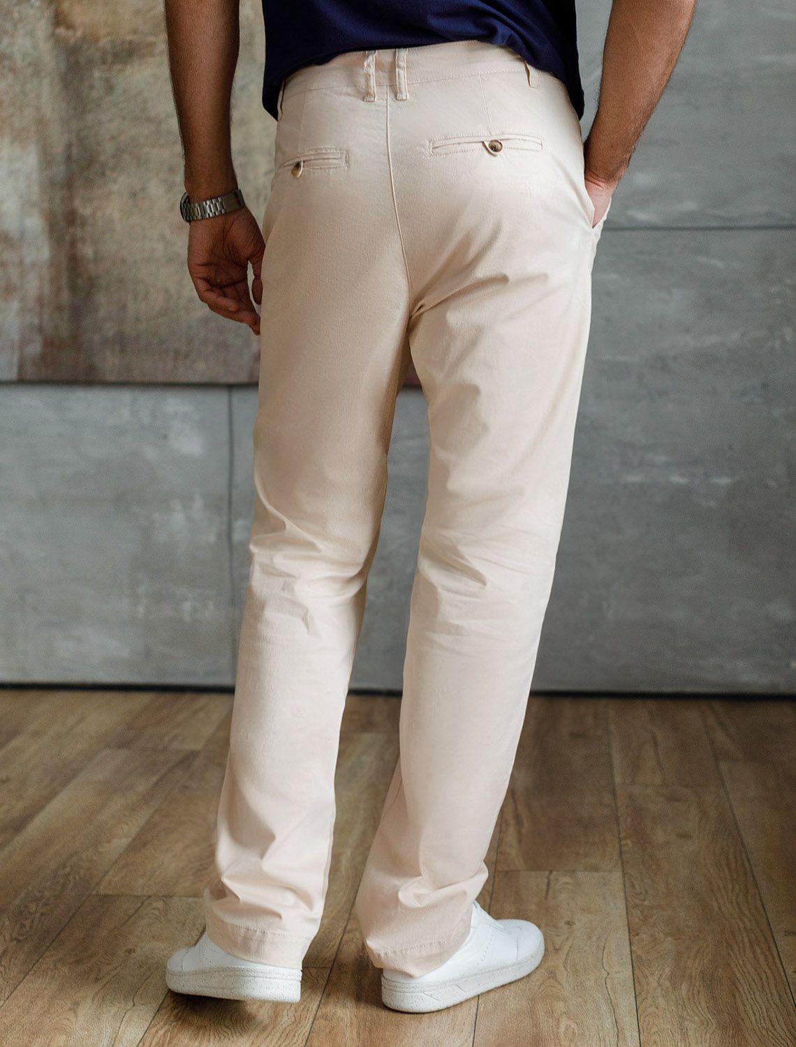 Брюки-чиносы из эластичного твилла