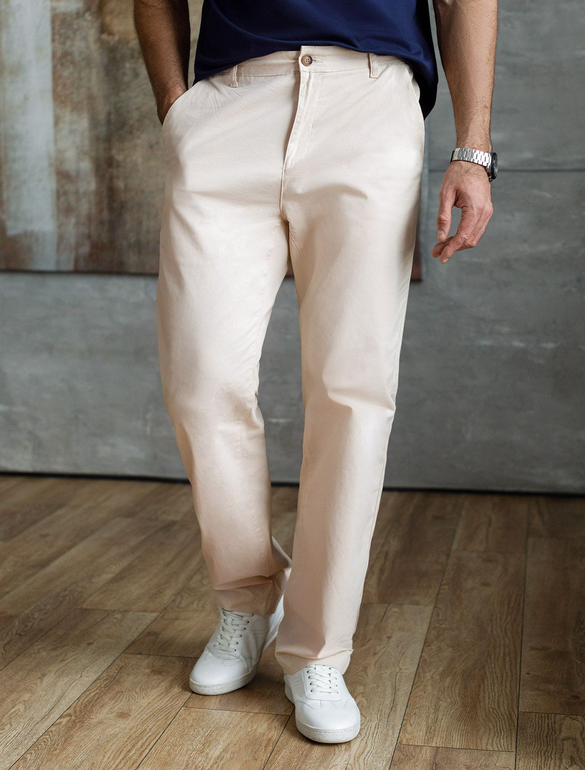 Брюки-чиносы из эластичного твилла