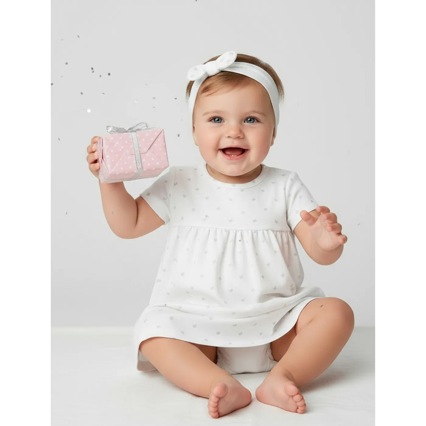 Комплект боди платье и повязка интерлок 6633202901