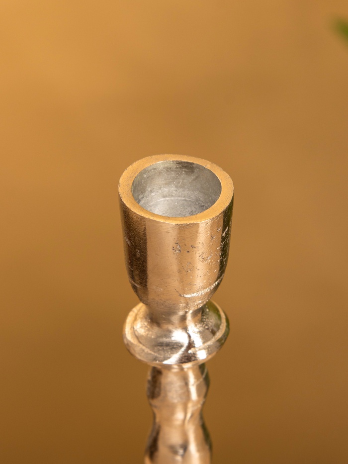 Подсвечник «Зима», 7×7×15 см, алюминий, серебристый