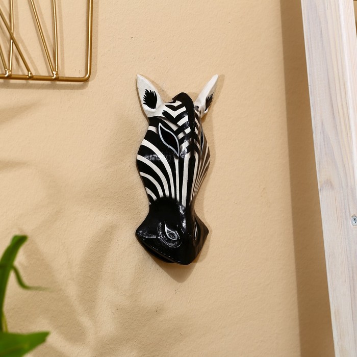 Маска «Зебра», 19×9×4 см, дерево албезия