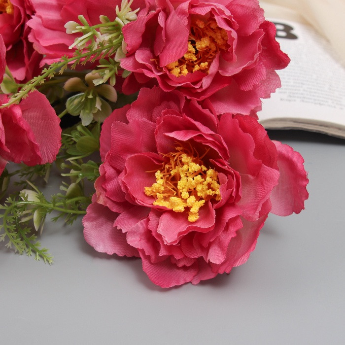 Букет искусственный «Пион шифон галант», h=33 см, МИКС