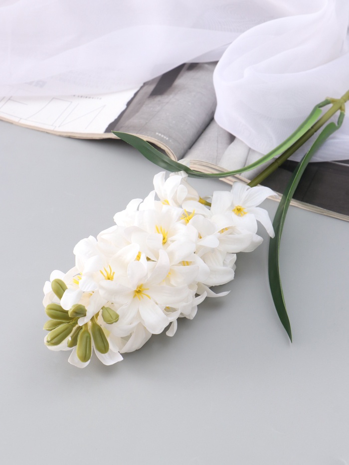 Цветы искусственные «Гиацинт галант», 66×5 см, белые