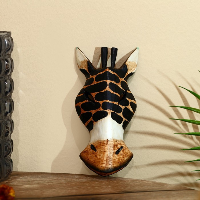 Маска «Жираф», 19×9×4 см, дерево албезия