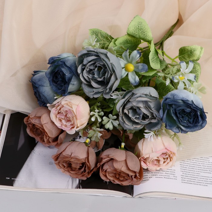 Букет искусственный «Роза антураж», 5×28 см, МИКС