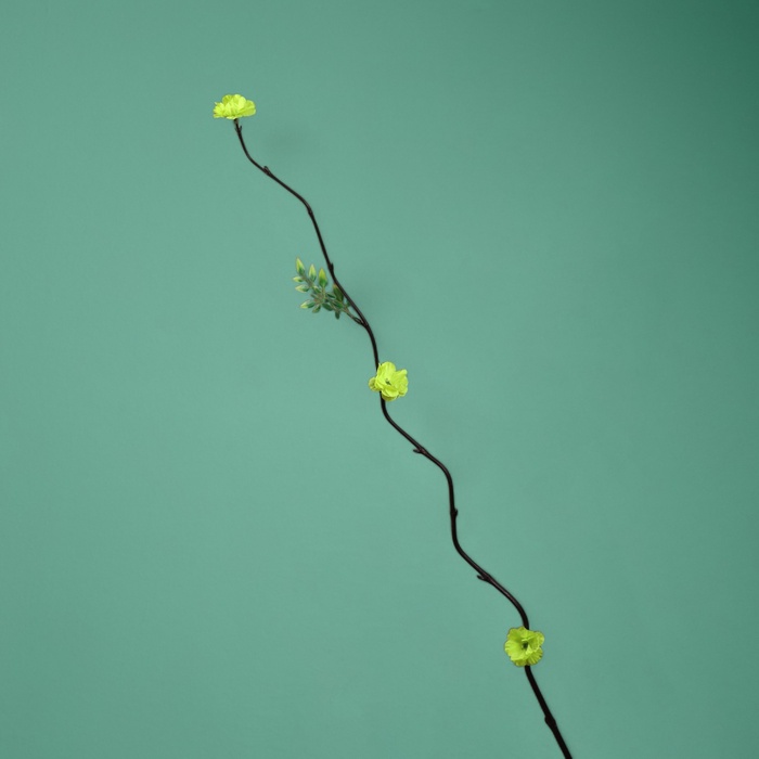 Интерьерный декор из бамбука, цветы пластик, 200 см, салатовый