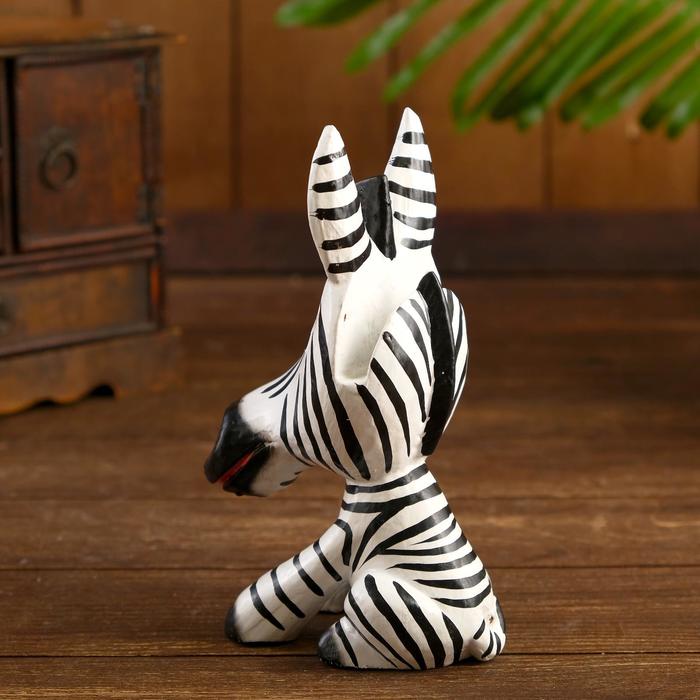 Сувенир «Маленькая зебра», подставка под очки, 20×14×7 см, дерево