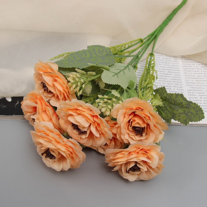 Букет искусственный «Флорибунда новалис», h=28 см, МИКС