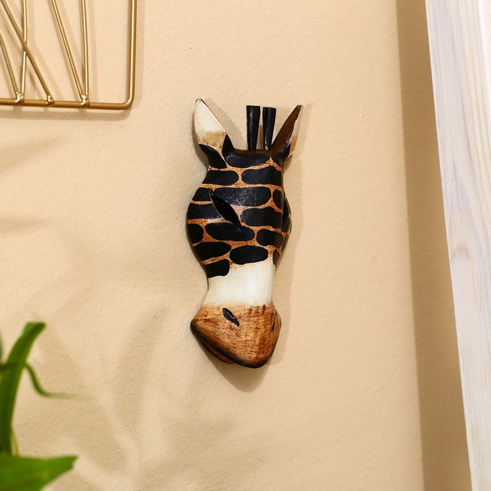 Маска «Жираф», 19×9×4 см, дерево албезия