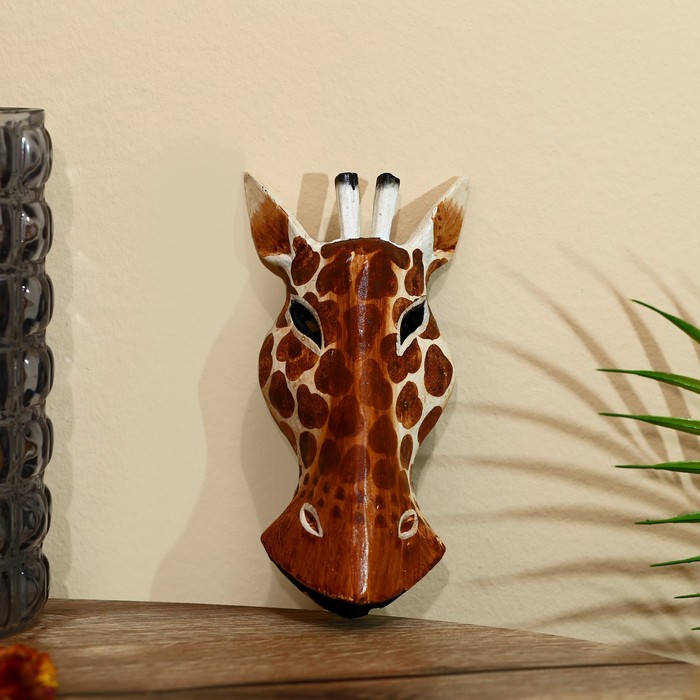 Маска «Жираф», 19×9×4 см, дерево албезия