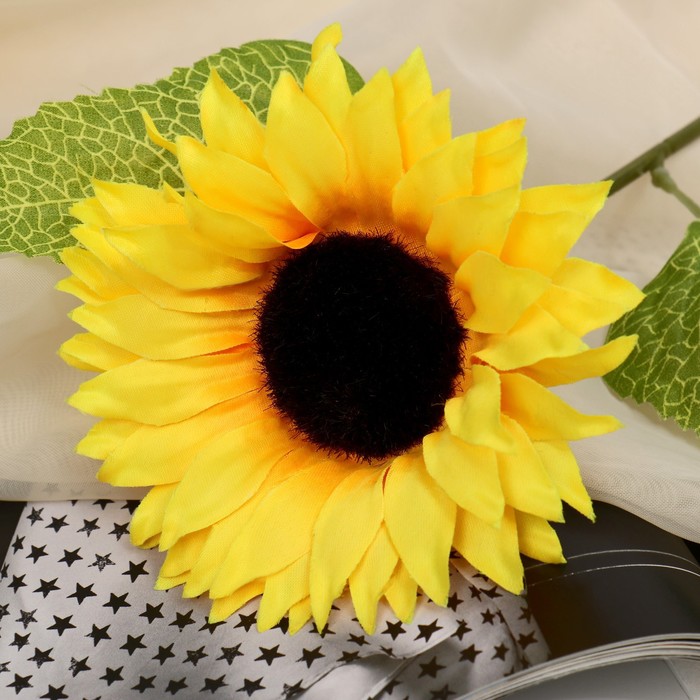 Цветы искусственные «Подсолнух», объём, 13×45 см