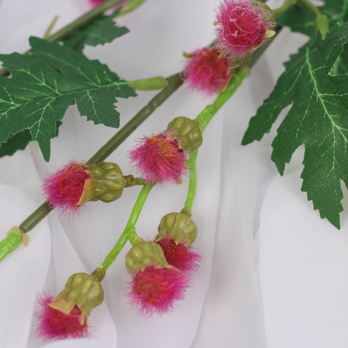 Цветы искусственные «Мимоза садовая люкс», h=60 см, сиреневые