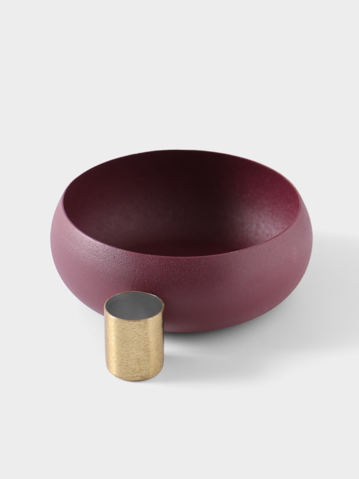 Подсвечник на 1 свечу на магнитах «Баклажан», 11×11×4 см