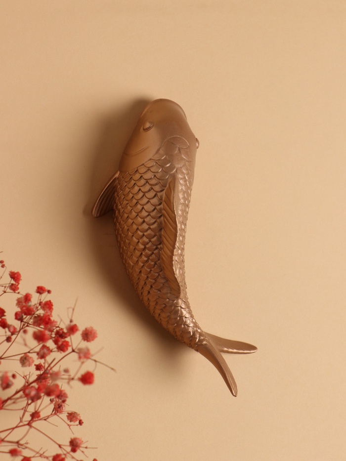 Декор настенный, панно TAKE IT EASY «Рыбка», 16×5 см, золото, левый