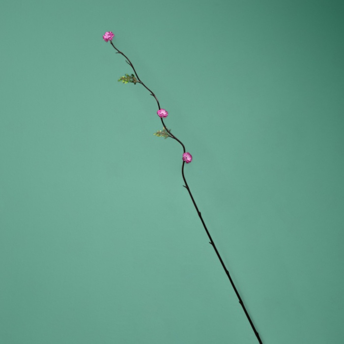 Интерьерный декор из бамбука, цветы пластик, 200 см, фиолетовый