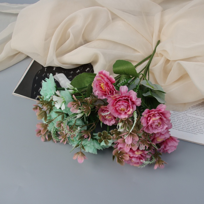 Букет искусственный «Роза флорибунда», h=29 см, МИКС