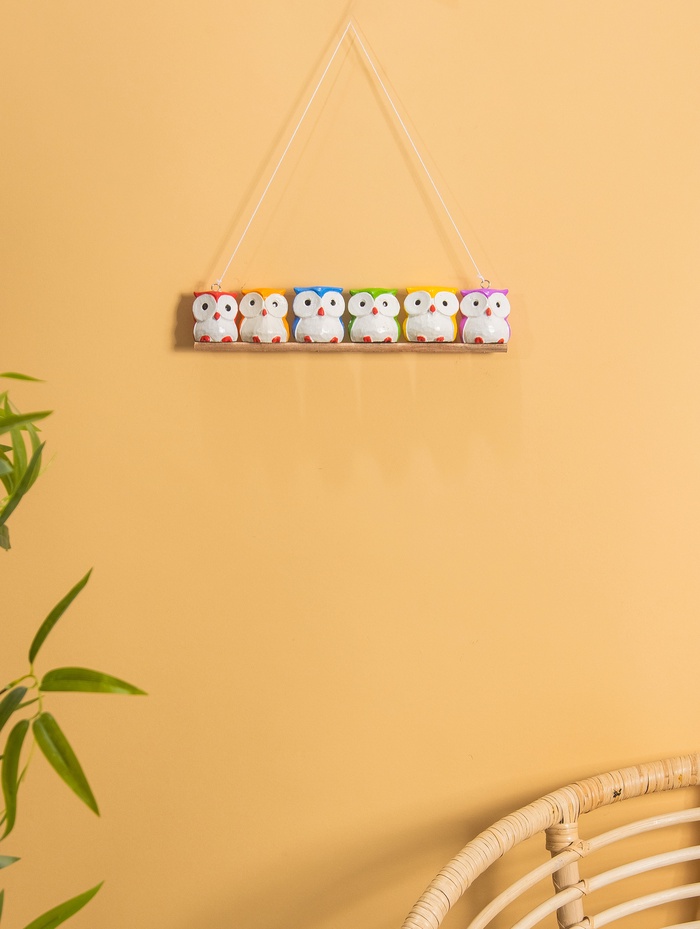 Сувенир подвесной «Совята на ветке», 33×5×6 см, дерево