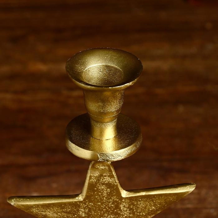 Подсвечник «Звёздочка», 12×9×21 см, алюминий