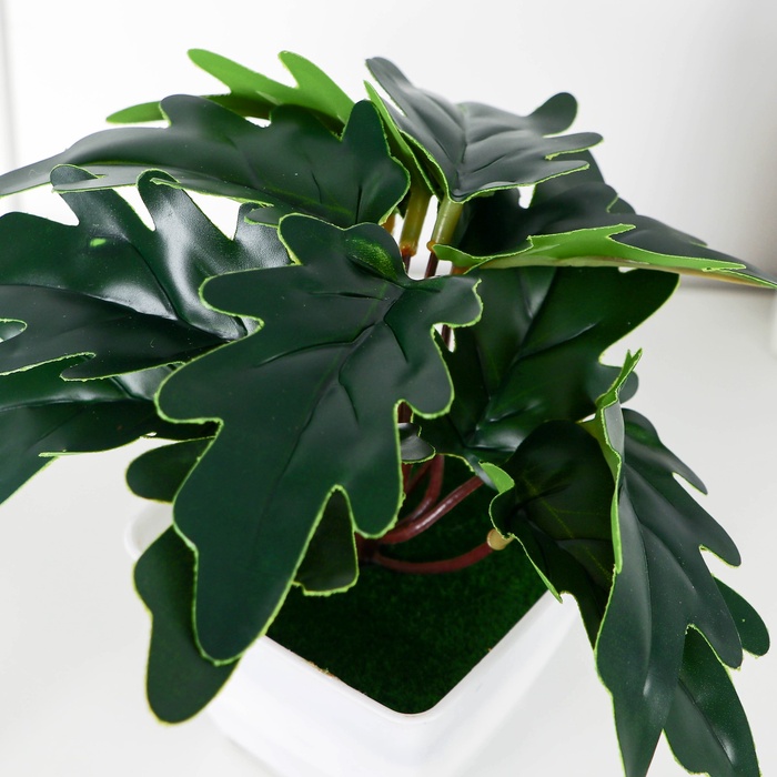 Искусственный цветок в горшке «Филодендрон», 7×13 см