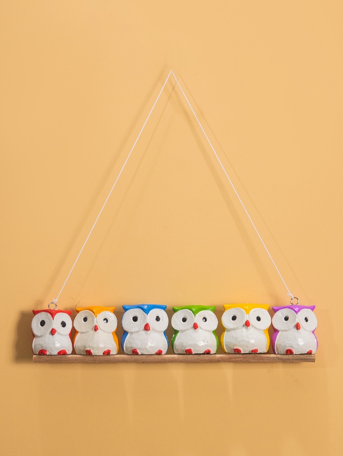 Сувенир подвесной «Совята на ветке», 33×5×6 см, дерево