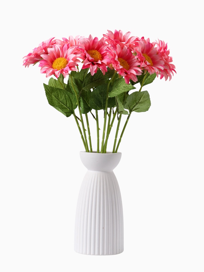 Цветы искусственные «Гербера шёлк галант», 45×9 см, розовые