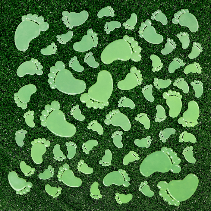 Набор интерьерного светящегося декора на стену TAKE IT EASY «Следы ножек», 63 шт.