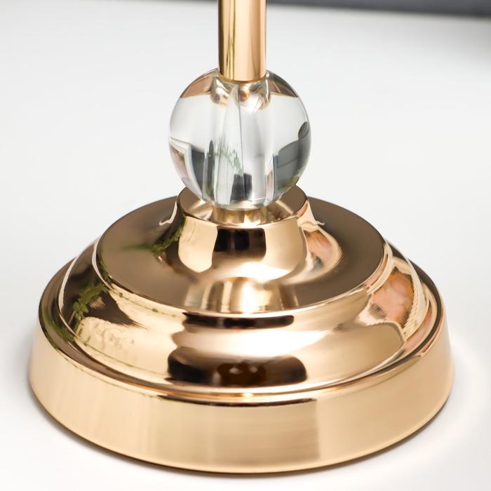 Подсвечник на 1 свечу «Прозрачность», под золото, 36×12×12 см