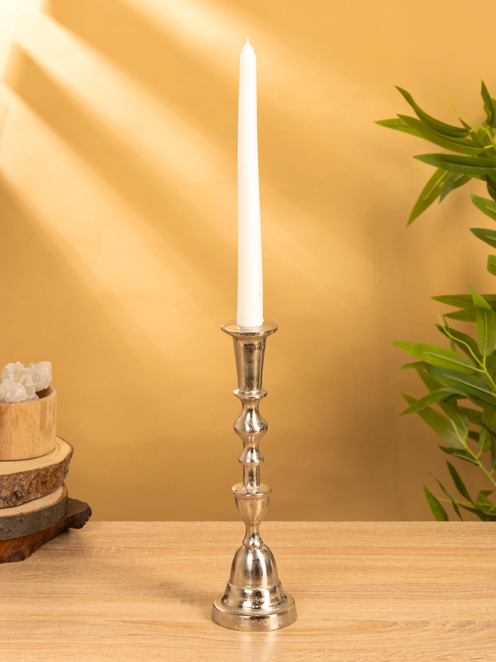 Подсвечник «Юла», 7.5×7.5×26 см, алюминий