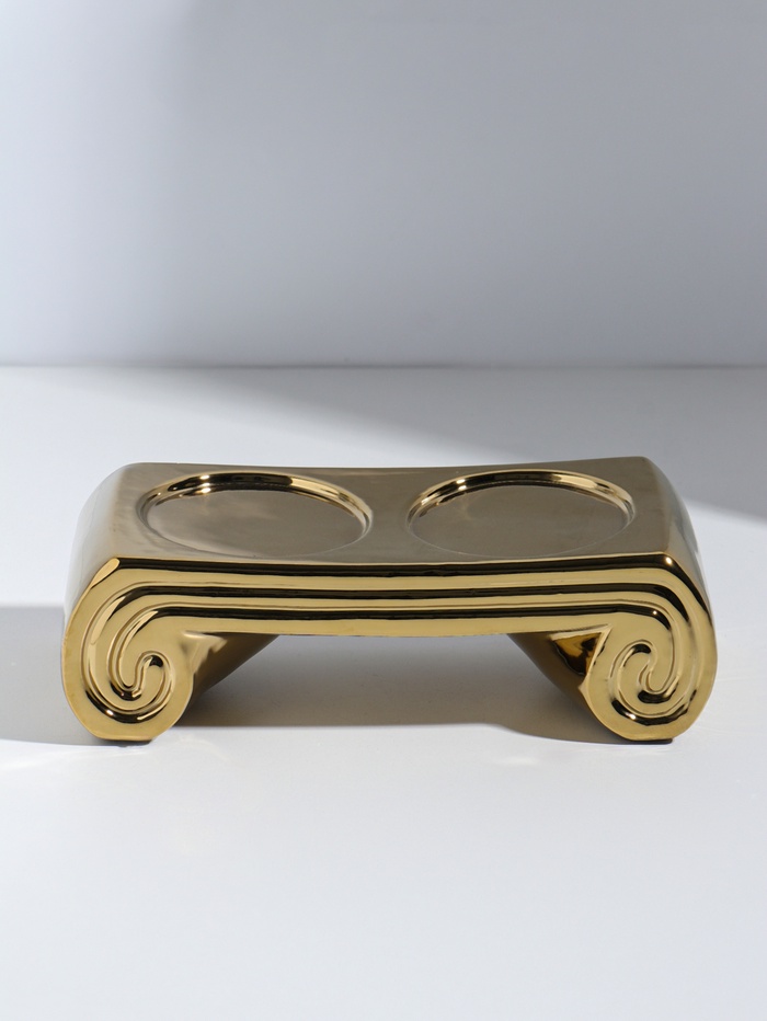 Подсвечник на 2 свечи «Греция», d=7.5 см, золото, 22.5×10×7 см