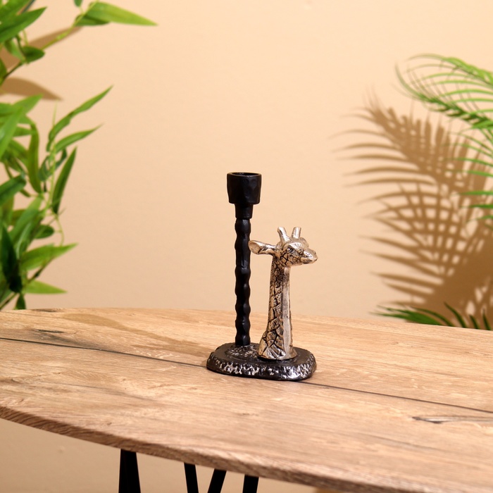 Подсвечник «Жирафик», 12.5×9.5×26 см, алюминий