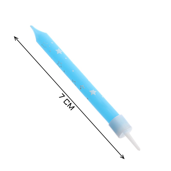 Свечи в торт «Звезды», 7×0.6 см, 6 шт.